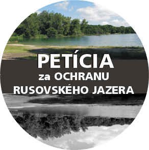 Logo - petícia Rusovské jazero