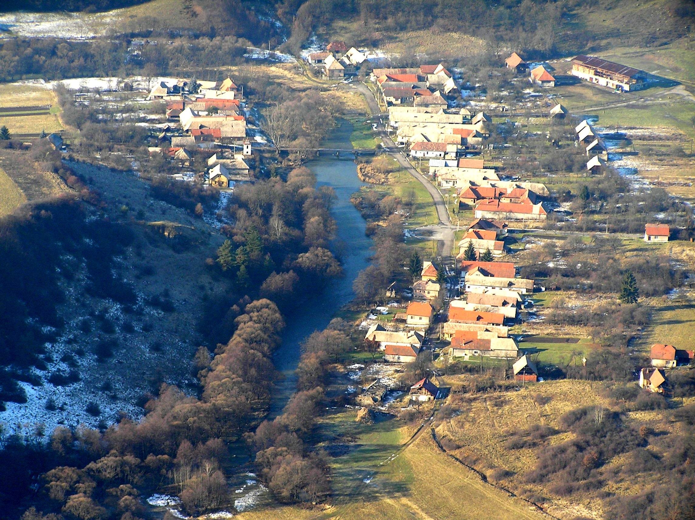 Údolie Slatinky - letecký pohľad